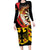 Germany Darts Long Sleeve Bodycon Dress Flaming Dartboard Style - Wonder Print Shop