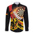 Germany Darts Long Sleeve Button Shirt Flaming Dartboard Style - Wonder Print Shop