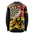 Germany Darts Long Sleeve Shirt Flaming Dartboard Style - Wonder Print Shop
