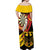 Germany Darts Off Shoulder Maxi Dress Flaming Dartboard Style - Wonder Print Shop
