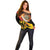 Germany Darts Off Shoulder Sweater Flaming Dartboard Style - Wonder Print Shop