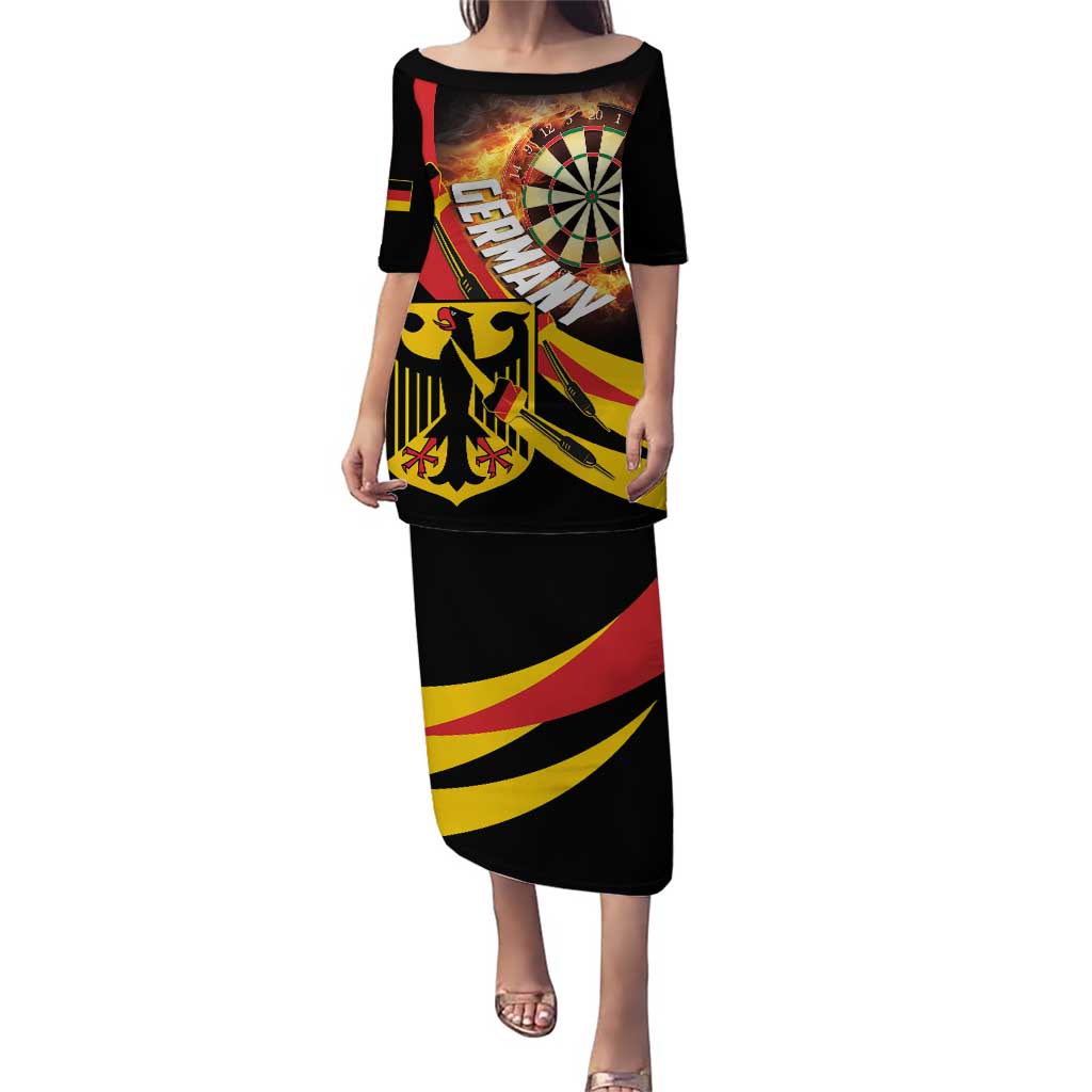 Germany Darts Puletasi Flaming Dartboard Style - Wonder Print Shop