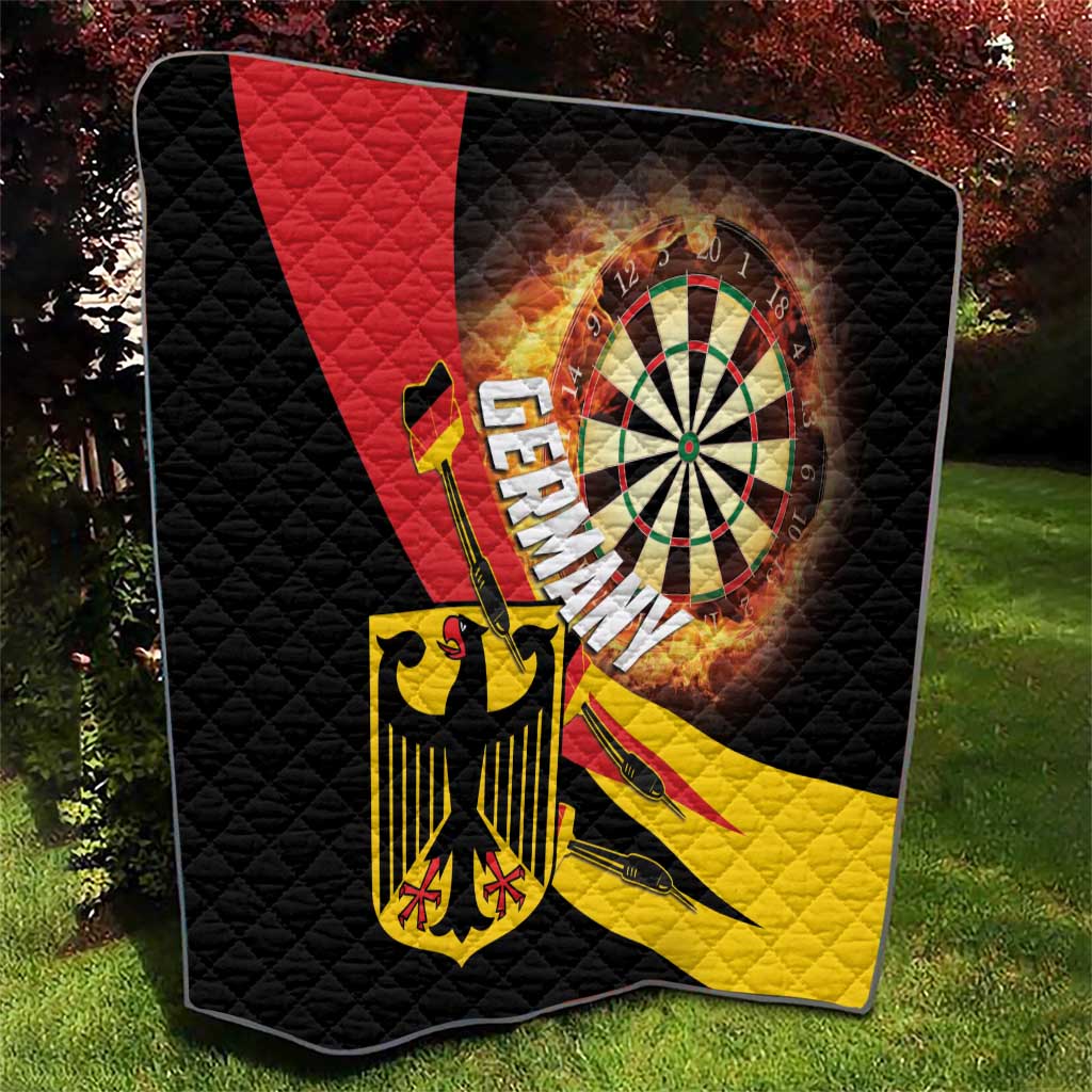 Germany Darts Quilt Flaming Dartboard Style - Wonder Print Shop