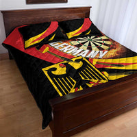 Germany Darts Quilt Bed Set Flaming Dartboard Style - Wonder Print Shop