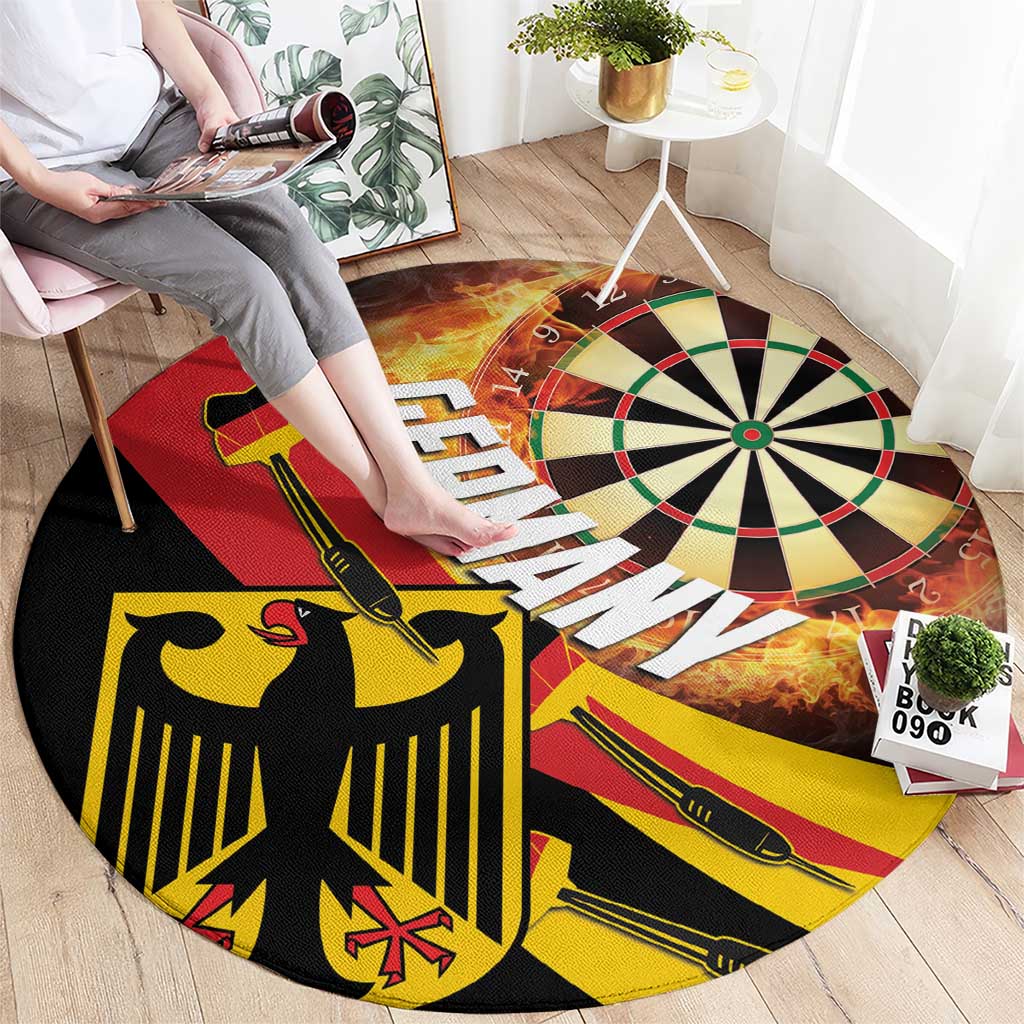 Germany Darts Round Carpet Flaming Dartboard Style