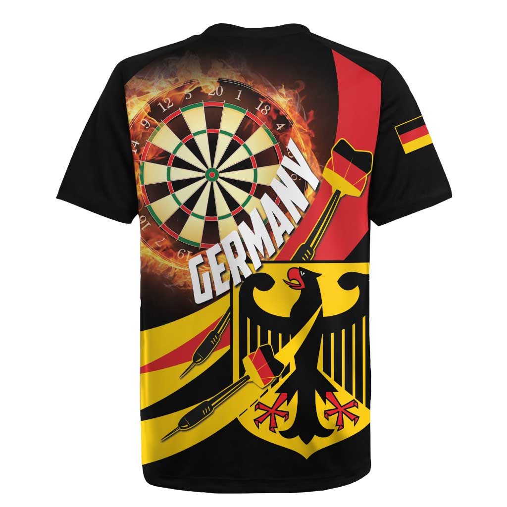 Germany Darts Rugby Jersey Flaming Dartboard Style - Wonder Print Shop