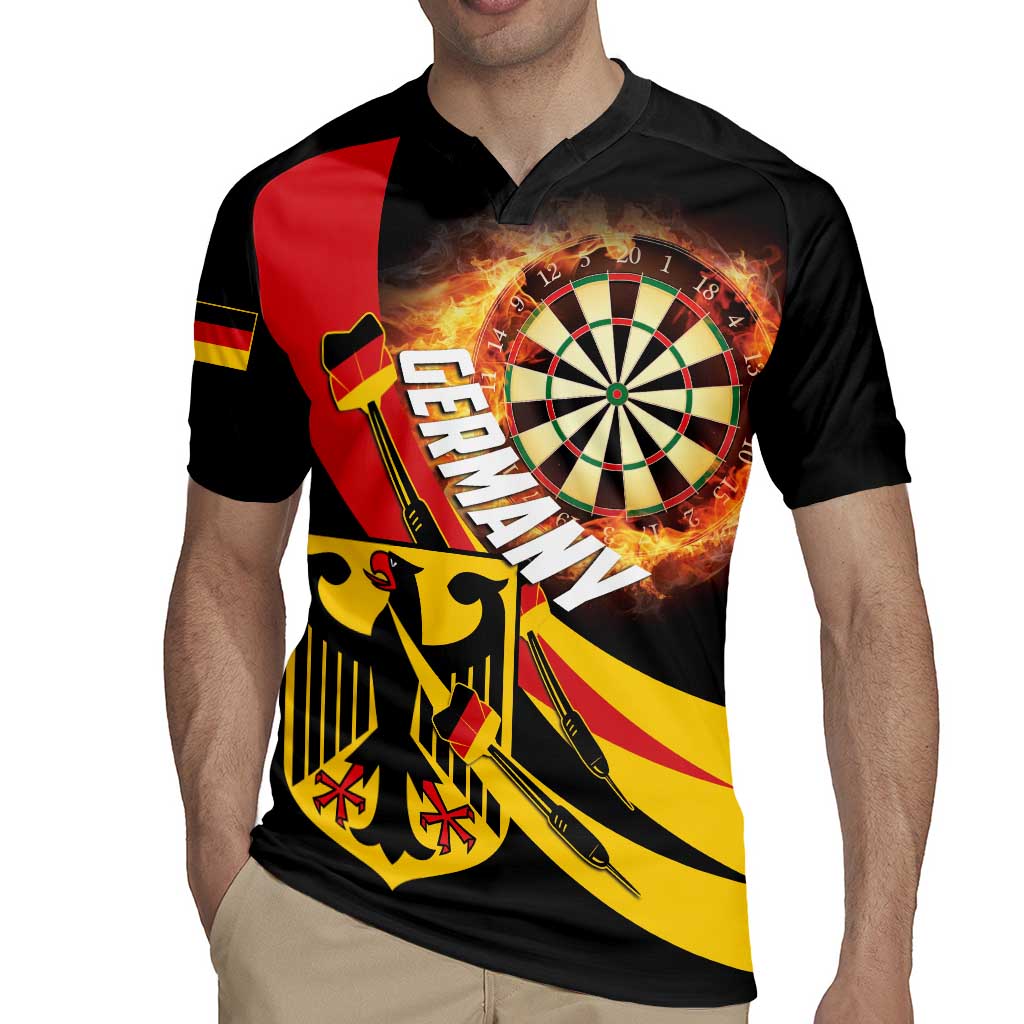 Germany Darts Rugby Jersey Flaming Dartboard Style - Wonder Print Shop