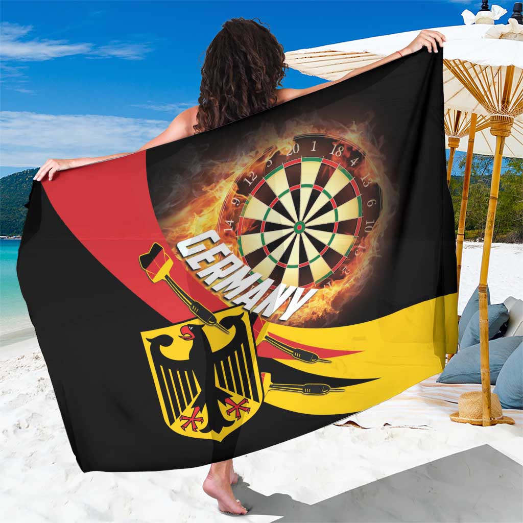 Germany Darts Sarong Flaming Dartboard Style - Wonder Print Shop