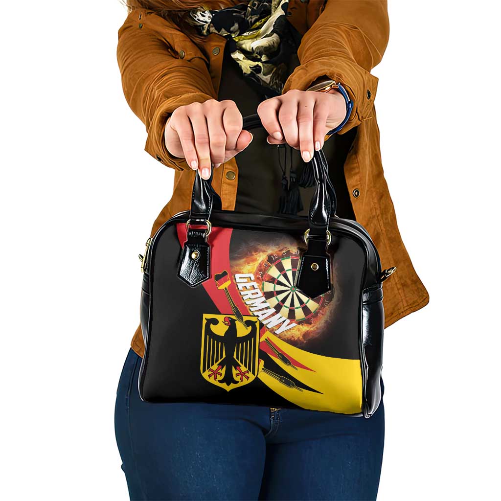 Germany Darts Shoulder Handbag Flaming Dartboard Style
