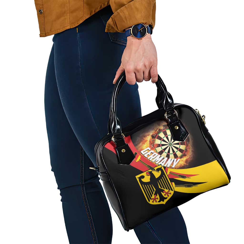 Germany Darts Shoulder Handbag Flaming Dartboard Style