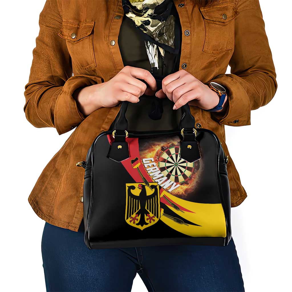 Germany Darts Shoulder Handbag Flaming Dartboard Style