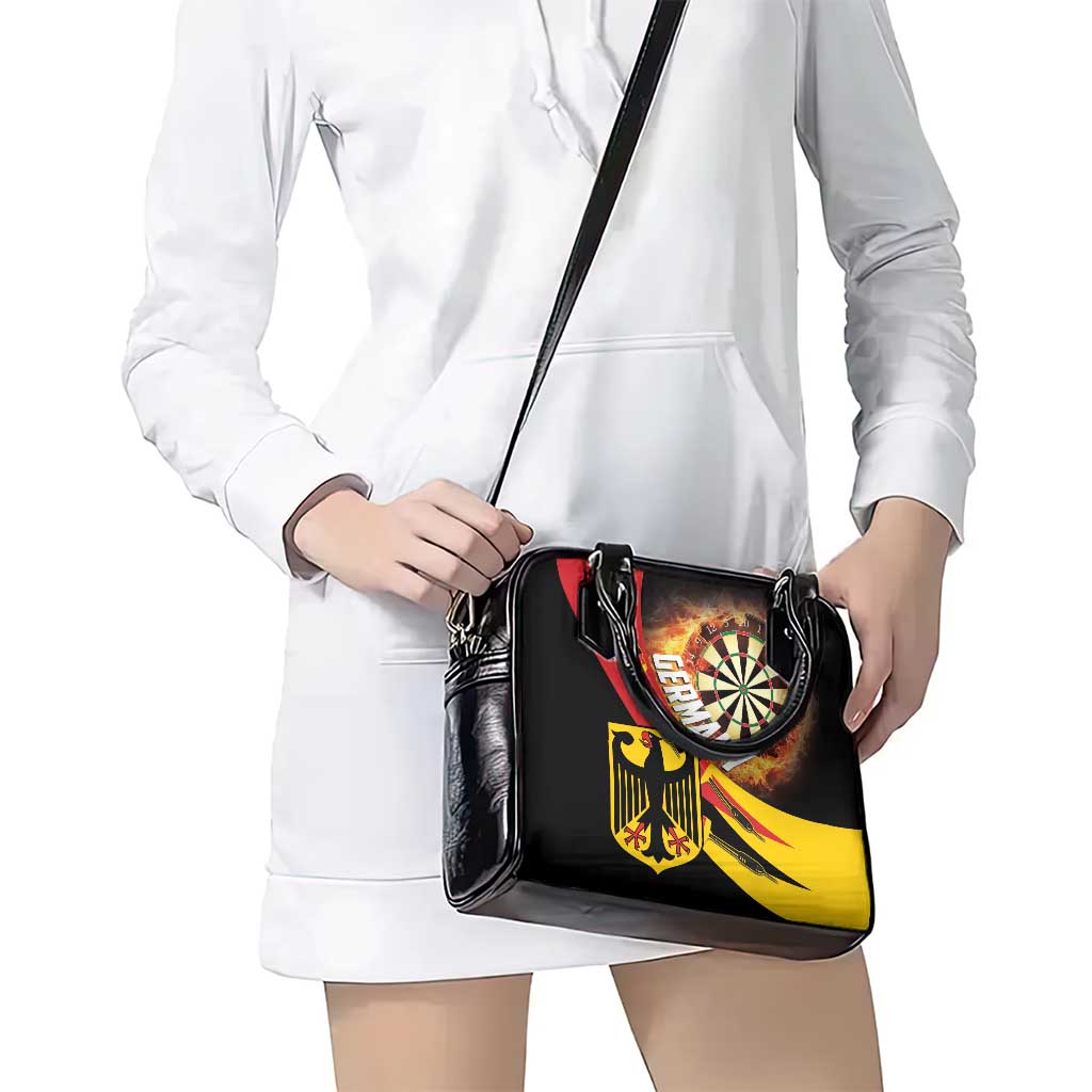 Germany Darts Shoulder Handbag Flaming Dartboard Style