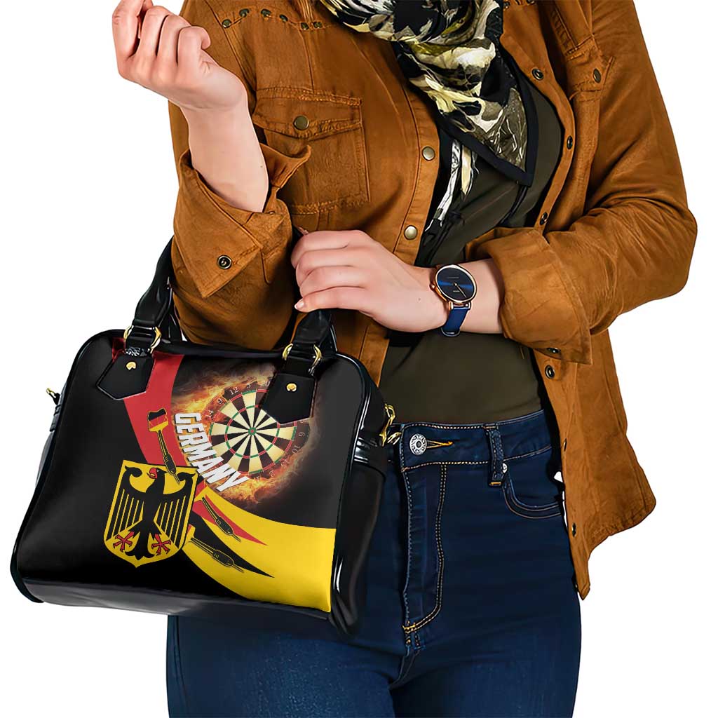 Germany Darts Shoulder Handbag Flaming Dartboard Style