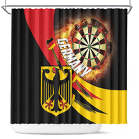 Germany Darts Shower Curtain Flaming Dartboard Style