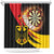 Germany Darts Shower Curtain Flaming Dartboard Style