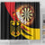 Germany Darts Shower Curtain Flaming Dartboard Style