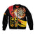 Germany Darts Sleeve Zip Bomber Jacket Flaming Dartboard Style - Wonder Print Shop