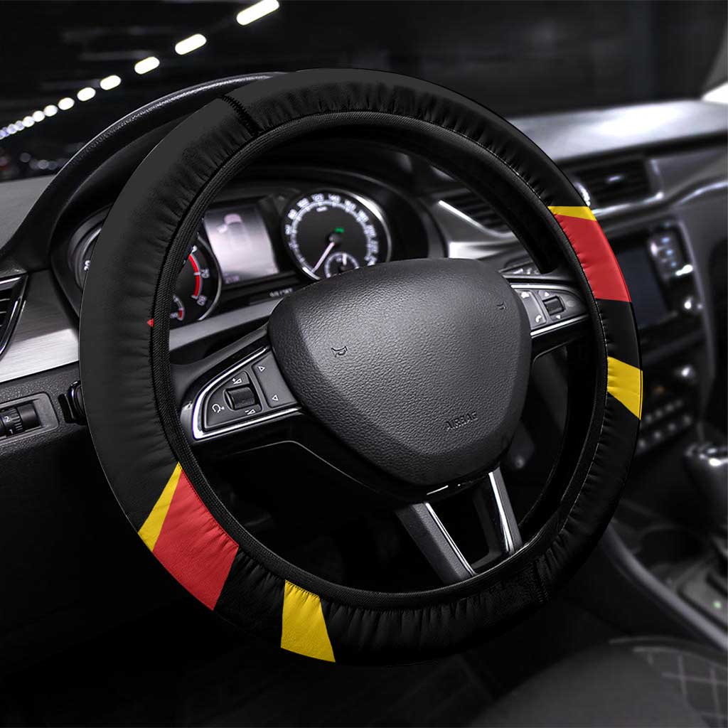 Germany Darts Steering Wheel Cover Flaming Dartboard Style - Wonder Print Shop