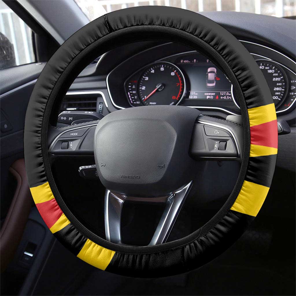 Germany Darts Steering Wheel Cover Flaming Dartboard Style - Wonder Print Shop