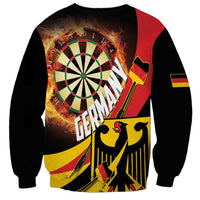 Germany Darts Sweatshirt Flaming Dartboard Style - Wonder Print Shop