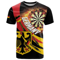Germany Darts T Shirt Flaming Dartboard Style - Wonder Print Shop