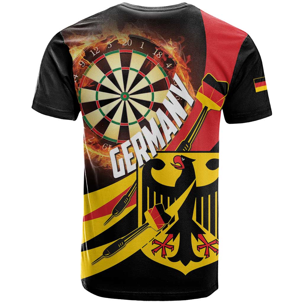Germany Darts T Shirt Flaming Dartboard Style - Wonder Print Shop