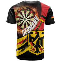 Germany Darts T Shirt Flaming Dartboard Style - Wonder Print Shop