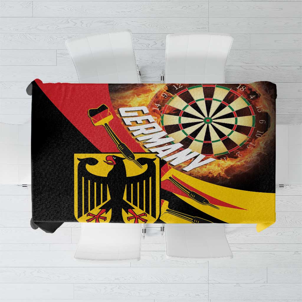 Germany Darts Tablecloth Flaming Dartboard Style - Wonder Print Shop