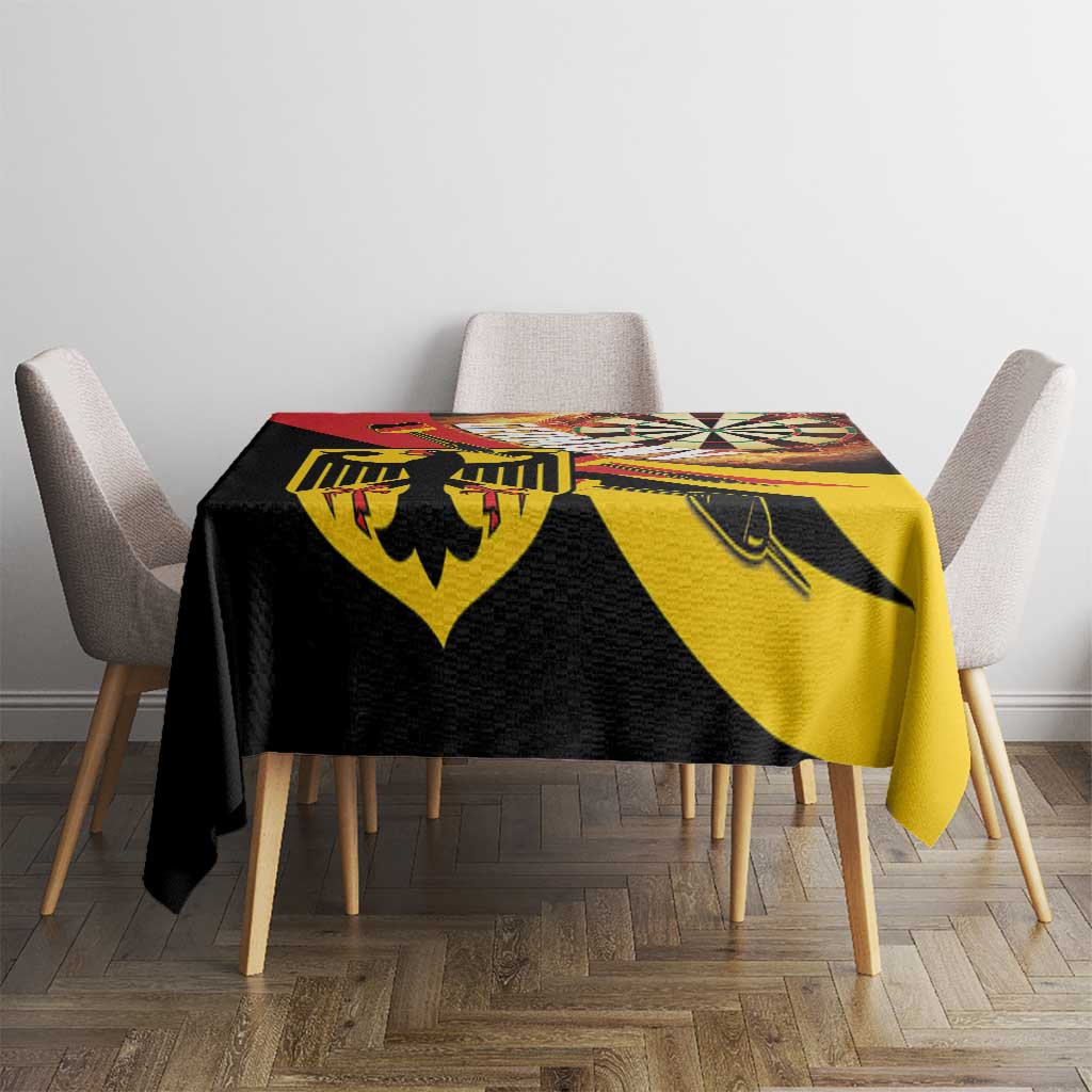 Germany Darts Tablecloth Flaming Dartboard Style - Wonder Print Shop