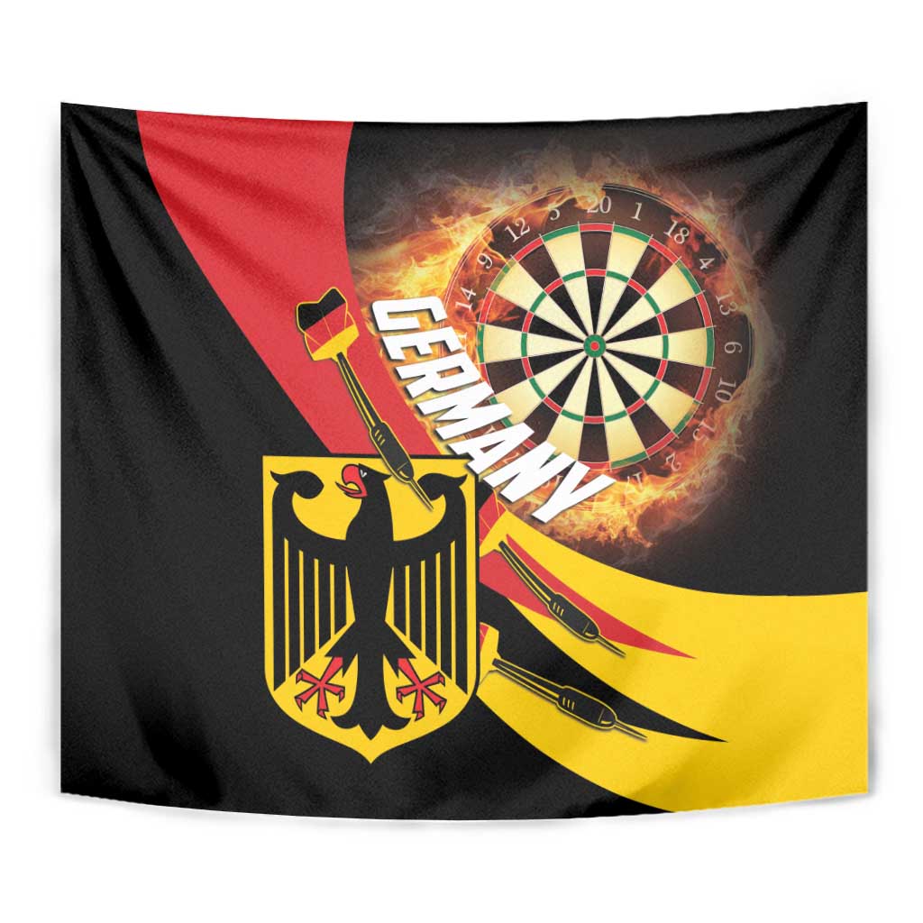 Germany Darts Tapestry Flaming Dartboard Style - Wonder Print Shop
