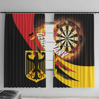 Germany Darts Window Curtain Flaming Dartboard Style - Wonder Print Shop