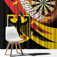 Germany Darts Window Curtain Flaming Dartboard Style - Wonder Print Shop