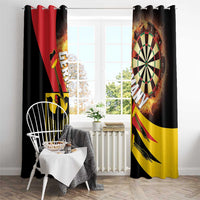Germany Darts Window Curtain Flaming Dartboard Style - Wonder Print Shop