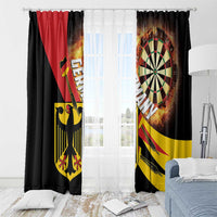 Germany Darts Window Curtain Flaming Dartboard Style - Wonder Print Shop