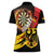 Germany Darts Women Polo Shirt Flaming Dartboard Style - Wonder Print Shop