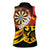 Germany Darts Women Sleeveless Polo Shirt Flaming Dartboard Style - Wonder Print Shop