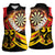 Germany Darts Women Sleeveless Polo Shirt Flaming Dartboard Style - Wonder Print Shop