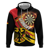 Germany Darts Zip Hoodie Flaming Dartboard Style - Wonder Print Shop