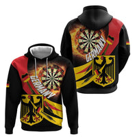 Germany Darts Zip Hoodie Flaming Dartboard Style - Wonder Print Shop