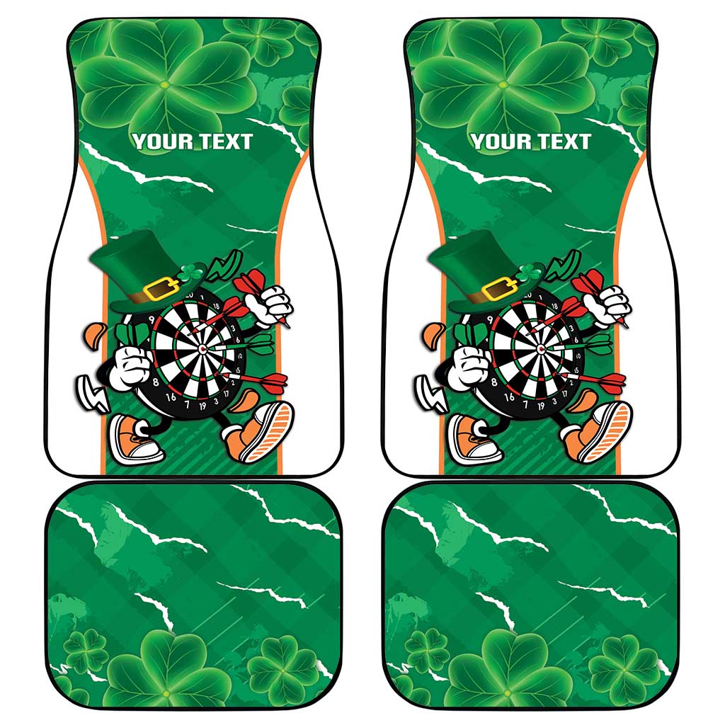 Personalised Ireland Darts Car Mats Irish Dartboard Mascot Shamrock Pattern - Wonder Print Shop