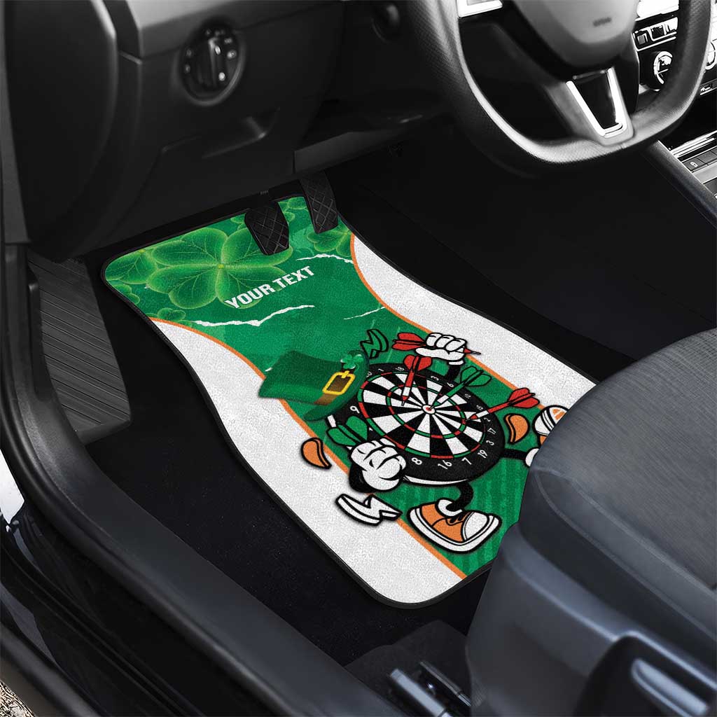 Personalised Ireland Darts Car Mats Irish Dartboard Mascot Shamrock Pattern - Wonder Print Shop