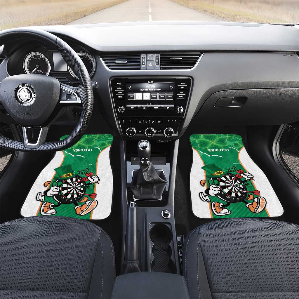 Personalised Ireland Darts Car Mats Irish Dartboard Mascot Shamrock Pattern - Wonder Print Shop