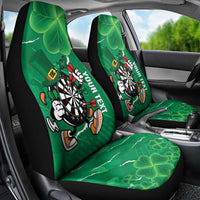 Personalised Ireland Darts Car Seat Cover Irish Dartboard Mascot Shamrock Pattern - Wonder Print Shop