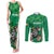 Personalised Ireland Darts Couples Matching Tank Maxi Dress and Long Sleeve Button Shirt Irish Dartboard Mascot Shamrock Pattern - Wonder Print Shop