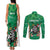 Personalised Ireland Darts Couples Matching Tank Maxi Dress and Long Sleeve Button Shirt Irish Dartboard Mascot Shamrock Pattern - Wonder Print Shop