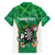 Personalised Ireland Darts Family Matching Puletasi and Hawaiian Shirt Irish Dartboard Mascot Shamrock Pattern - Wonder Print Shop