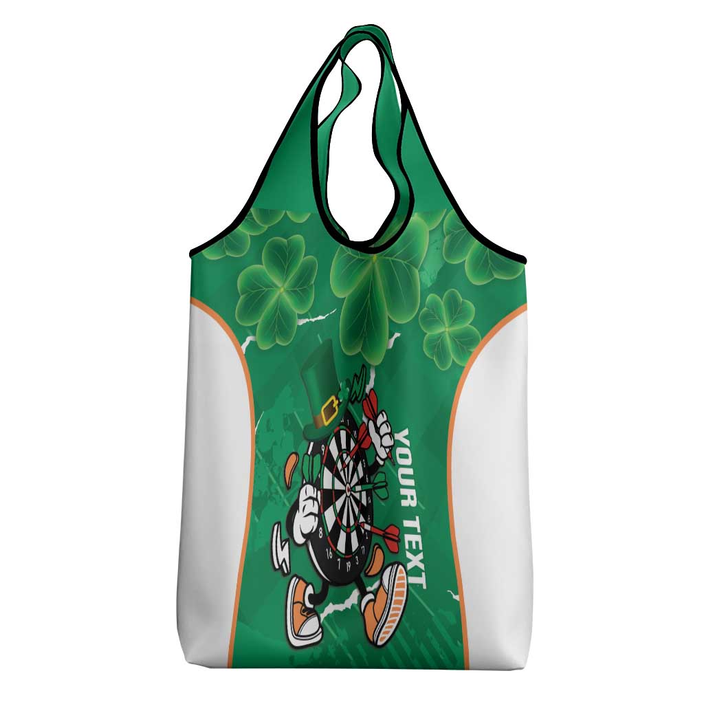 Personalised Ireland Darts Grocery Bag Irish Dartboard Mascot Shamrock Pattern