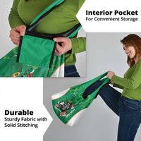 Personalised Ireland Darts Grocery Bag Irish Dartboard Mascot Shamrock Pattern