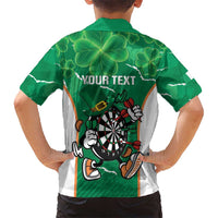 Personalised Ireland Darts Hawaiian Shirt Irish Dartboard Mascot Shamrock Pattern - Wonder Print Shop