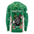 Personalised Ireland Darts Long Sleeve Shirt Irish Dartboard Mascot Shamrock Pattern - Wonder Print Shop